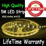 5M 5050 LED Flexible Strip Light 60/M Warm White